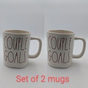 𝅺*set of 2* RAE DUNN couple goals large 19.5oz mug